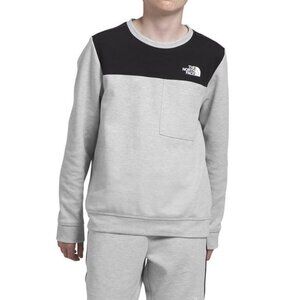 The North Face Boys' Teen TNF Tech Crewneck Sweatshirt Gray Heather NWT Large